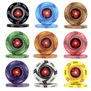 [Direct Usine] Jetons <span class=keywords><strong>de</strong></span> <span class=keywords><strong>poker</strong></span> professionnels en céramique <span class=keywords><strong>de</strong></span> 39 mm, 10 g, avec logo personnalisé, qualité casino, impression par sublimation intégrale - Product Image 1
