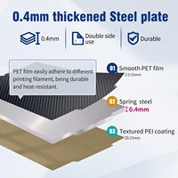 Nouvelle plateforme d'impression chauffée double face Snapmaker U1 276X293mm PEI+PET, lit d'impression flexible pour imprimante 3D