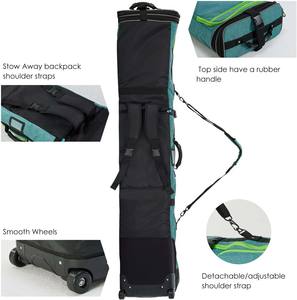 ถุงสกี TPU กันน้ำแบบพับได้มีล้อจัดการอุปกรณ์สำหรับเล่นสกี - Product Image 5