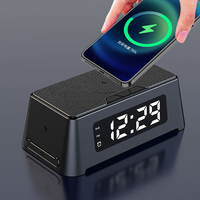 Unique 4 en 1 Réveil Téléphone Mobile Chargeur Sans Fil Stand-Compatible avec Smart Watches Écouteurs Airpods-Vente en ligne 2025