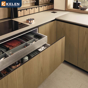 KELEN 2026 Mobili da <span class=keywords><strong>Cucina</strong></span> Contemporanei <span class=keywords><strong>in</strong></span> Impiallacciatura per Fornitori, Modulari <span class=keywords><strong>in</strong></span> Rovere Bianco, Personalizzabili <span class=keywords><strong>in</strong></span> Legno, <span class=keywords><strong>Formica</strong></span> e Melamina - Product Image 3
