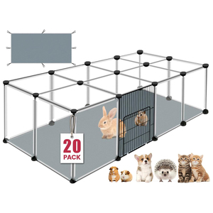 Motif solide métal petit animal clôture Cage parc pour chat chien Hamster écureuil lapin bouton fermeture assemblage gratuit - Product Image 5