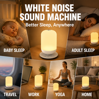 Máquina de Ruido Blanco Recargable OEM&ODM con Luz Nocturna y Temporizador para Adultos, Bebés y Oficina, Sonidos Relajantes, Dispositivo Compacto para Ayudar a Dormir