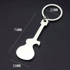 Llavero Abridor de Botellas de Metal con Logotipo Personalizado, Llavero con Forma de Guitarra de Aleación de Zinc para Regalo Promocional - Product Image 2