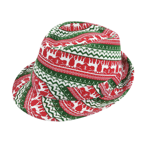Haiwin fête <span class=keywords><strong>de</strong></span> noël vacances Tartan Fedora rouge blanc <span class=keywords><strong>moche</strong></span> pull Design fête <span class=keywords><strong>de</strong></span> noël chapeau Trilby - Product Image 4