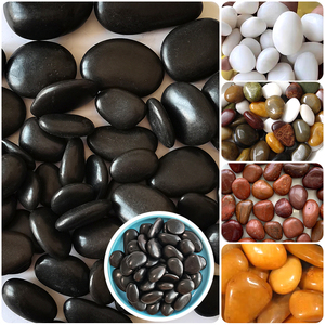 Đá Cuội đánh bóng chất lượng cao cho cảnh quan sân vườn, trang trí hồ cá, lối đi đá đen, trắng và nhiều màu - Product Image 2