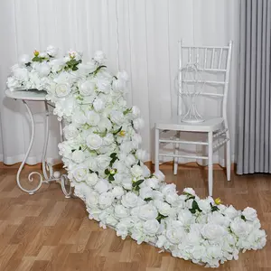 2M Fleur Artificielle Bande Chemin De <span class=keywords><strong>Table</strong></span> Arche De Mariage Arrangement Floral Partie Toile De Fond Scène Salon Canapé Déco Prop Fenêtre D'affichage - Product Image 2
