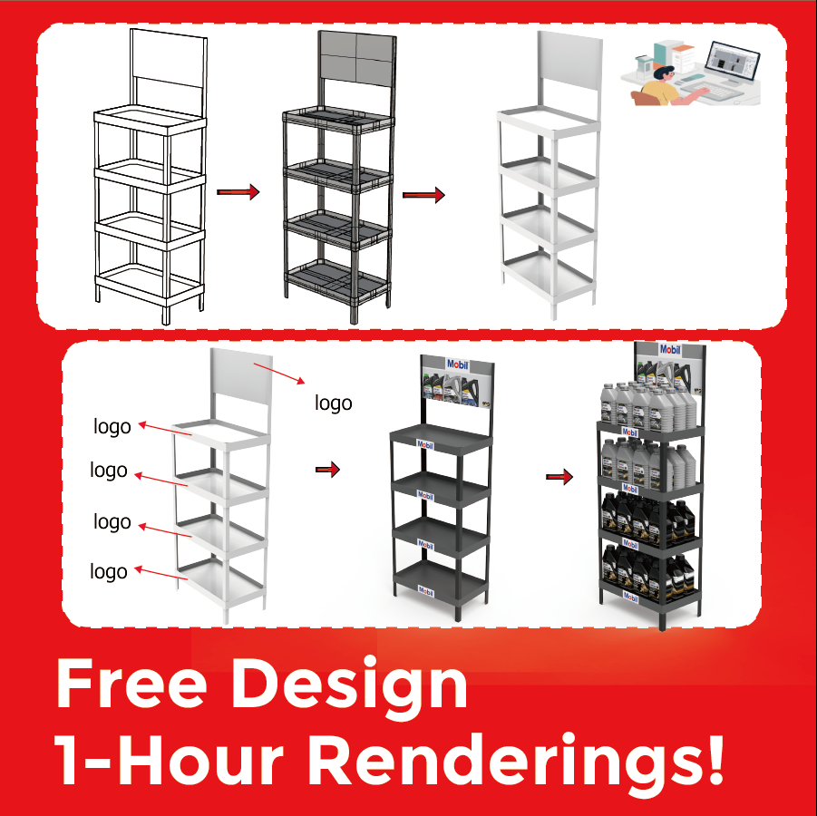 Beviis Custom Plastic Display Racks for Motor Oil Pvc Stand Display Store Stand Plastic Shelf for Retail Store Shop — view 4
