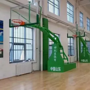 Dezhou القرن ستار اليد الهيدروليكية كرة السلة هوب المنقولة الأطفال كرة السلة الهدف الوقوف