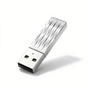 Memoria USB 2.0 Metálica con Diseño Ondulado, Resistente al Agua, para Regalos Corporativos Premium, con Logotipo Grabado con Láser Personalizado - Product Image 4