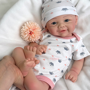 Poupée Reborn en Silicone Souple de 17 Pouces, Haute Simulation, Fille Bébé, Sourire Doux, Peinte, Mode, Cadeaux pour Enfants - Product Image 3