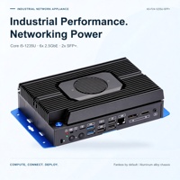 PC Mini Industri I3 I5 Generasi ke-12 I3-1215U I5-1235U 6xIntel I226V Gigabit LAN 2*10Gbps Fiber SFP+ Pengontrol Industri