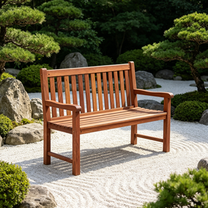 Fauteuil à bascule double en bois de peuplier fait main, écologique, à dossier haut, pour personnes âgées, avec 3 positions inclinables, idéal pour hôtel - Product Image 1