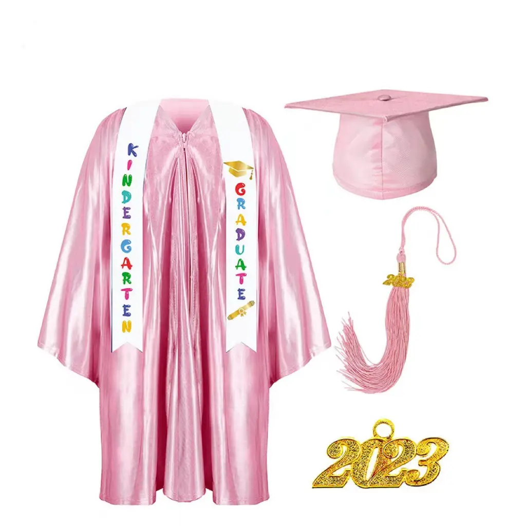 Children Preschool Kindergarten Graduation Uniforms Gowns And Caps With Tassel