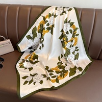 YWAY Foulard carré rayé en polyester pour femme, bandana de nuit 70CM