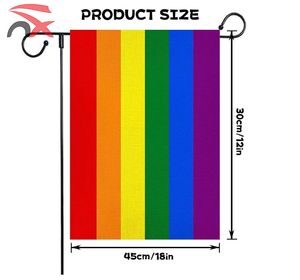 Bandera de Jardín Personalizada al por Mayor, Impresa por Ambos Lados, Colorida, con Diseño de Arcoíris, para Decoración de Exteriores - Product Image 6