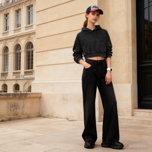 TKAN532D 380GSM Sweat-shirt décontracté pour femme de haute qualité, respirant, anti-rétrécissement, couleur contrastée, style streetwear, 100% coton - Product Image 1