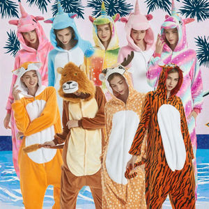 Pijama Enterizo Unisex para Adultos, Transpirable, con Capucha, Diseño de <span class=keywords><strong>Unicornio</strong></span> y Pegaso, para Verano e Invierno - Product Image 3