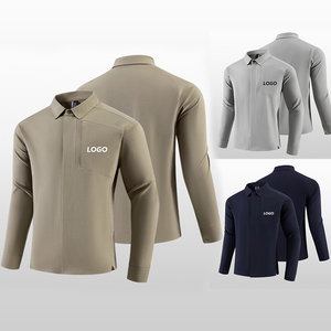 Polos de golf athlétiques de haute qualité à séchage rapide avec logo personnalisé, noirs, pour hommes - Product Image 6