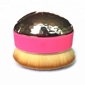 Lưu Trữ Du Lịch Giá Rẻ Duy Nhất Bán Buôn Vàng Thấp Moq Vegan Hình Bầu Dục Make Up Trứng Trang Điểm Oval Flat Top Foundation Rose Gold Kabuki Bàn Chải - Product Image 5
