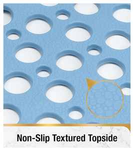 <span class=keywords><strong>Tapis</strong></span> <span class=keywords><strong>de</strong></span> bain <span class=keywords><strong>antidérapant</strong></span> en TPR 28x15 pouces Drainage efficace Ventouses Facile à nettoyer - Product Image 5