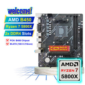 PANDL NEW B450 Mainboard CPU 7 5800X Supports XMP 2x DDR4 DIMM PCIe3.0 X16 NVME <b>M</b>.<b>2</b> <b>SSD</b> SATA3.0 B450 Motherboard 5 360 - Product Image 1