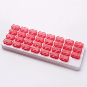 Boîte à pilules de haute qualité avec compartiments premium en plastique, clavier détachable pour 31 jours (une mois) - Product Image 2