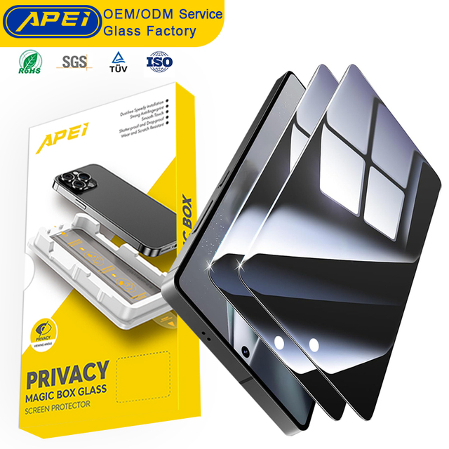 APEI Privacy Tempered Glass Bubble Free Easy Installation Auto Dust-Elimination Screen Protector for Samsung Galaxy S25 S26Ultra