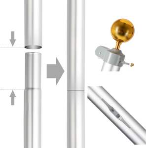 Kit de mât de drapeau américain extérieur 20ft DB pour décorations - Product Image 4