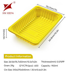 Plateau alimentaire en plastique PP recyclable sur mesure pour la vente en gros, emballage de viande fraîche pour supermarché, plateau repas - Product Image 3