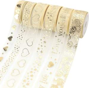 Cintas de Organza Transparentes con Estampado de Corazón Rojo y Dorado Personalizadas con la Frase '<span class=keywords><strong>Te</strong></span> <span class=keywords><strong>Amo</strong></span> Solo <span class=keywords><strong>para</strong></span> Ti' <span class=keywords><strong>para</strong></span> Decoración de Regalos del Día de San Valentín - Product Image 2