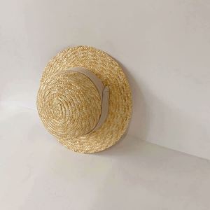 Chapeau de paille personnalisé pour femme, style boater, en paille de blé, pour l'école - Product Image 6
