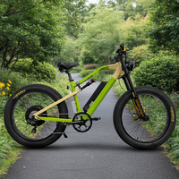 Vélo de montagne électrique en gros, 26 pouces, pneus larges, E-MTB, vélo électrique avec clignotants