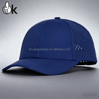 Gorro de Golf con agujero cortado con láser y logotipo personalizado, gorras impermeables ajustables bordadas con ala ligeramente curvada, gorra de béisbol de malla deportiva