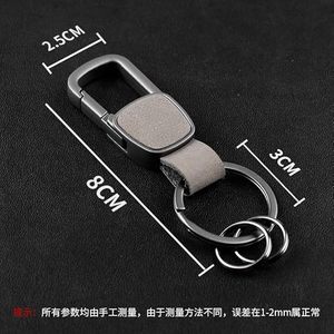 <span class=keywords><strong>Porte</strong></span>-clés en cuir véritable et métal, clip pour clés de maison et de voiture, accessoires pour clés, pendentifs, petits cadeaux pour hommes - Product Image 3