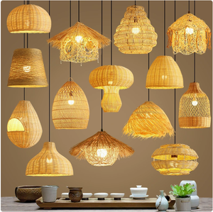 New Nordic LED Modern Rattan Pendant Lighting Hotel Living Room Light Restaurant Ceiling <strong>Bamboo</strong> Chandelier Stairs <strong>Lamp</strong> Lights - Product Image 1