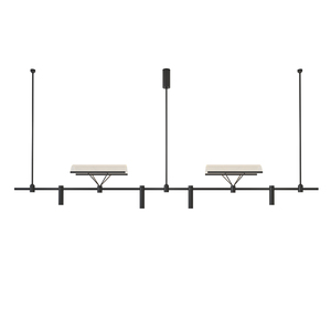 Lámpara de Techo Minimalista de Diseño Nórdico para Cocina, de Acero Inoxidable con Tira de Cristal, Color Personalizable, Garantía de 5 Años, para Estudio/Oficina - Product Image 3