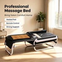 Table de massage électrique pliable V4 avec pierres de jade et chaleur infrarouge lointain pour usage domestique
