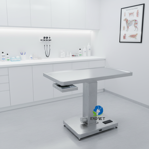 Mesa de Tratamiento Veterinario EUR VET, Mesa de Exploración de Acero Inoxidable con Báscula Integrada, Equipo Veterinario - Product Image 1