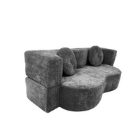 Foshan Furniture Factory Full Sponge Liege sofa Vakuum kompression Halbkreis förmiger Stoff Internet Celebrity Set