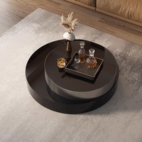 Table basse de salon moderne, luxueuse et durable, pliable, rotative, extensible, minimaliste, avec design créatif, de différentes tailles, pour les maisons.