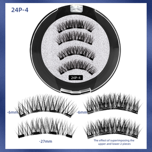 Cils magnétiques Fox Eye les plus vendus, aimants naturels, faux cils magnétiques 3D sans colle avec clip magnétique pour cils - Product Image 3