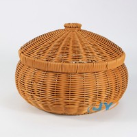 Panier de rangement suspendu rond en nylon tissé à la main, écologique, avec couvercle, pour la cuisine et la salle de bain
