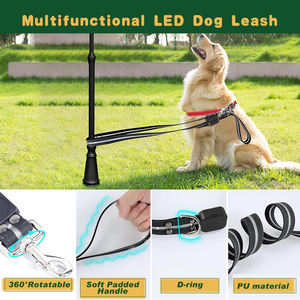 Correa de Perro LED Recargable, Impermeable IPX5, de PVC, Personalizable, con <span class=keywords><strong>6</strong></span> Colores LED y 9 Modos para Paseos Nocturnos - Product Image 2