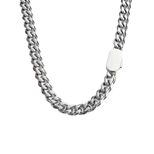 Collar de Cadena Cubana de Acero Inoxidable ODM, Diseño Hip Pop con Diamantes en Color Dorado y Negro para Hombres y Mujeres, Joyería de Aniversario - Product Image 1