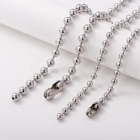 Vente de 6mm et 8mm de collier boule en argent pur collier de chaîne boule à bas prix pour hommes et femmes
