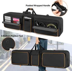 Étui de transport pour clavier, échantillon gratuit, portable, durable, antichoc, imperméable, tissu Oxford 600D avec fermeture éclair en coton de 10 mm - Product Image 5