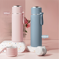 Bouteille isotherme classique en acier inoxydable 304 de grande taille, isolation thermique de 6 à 12 heures, portable pour le voyage, café et thé