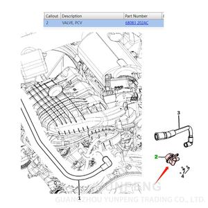 68083202AC Nueva válvula PCV para Jeep <span class=keywords><strong>Dodge</strong></span> Chrysler 300 3.0L 3.6L 2012-2024 - Product Image 6