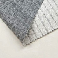 Nueva Tela Elástica de Punto Jacquard a Cuadros Pequeños, 91% Poliéster Reciclado, 9% Elastano, para Prendas Deportivas de Niñas